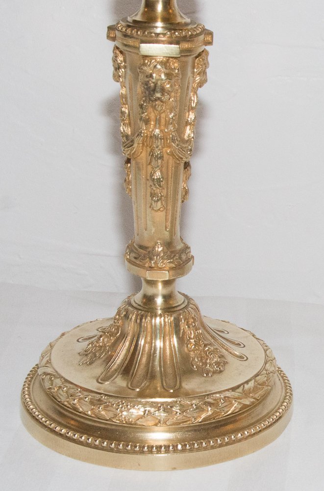Paire de chandeliers en bronze doré H. Picard époque Napoléon III-photo-7