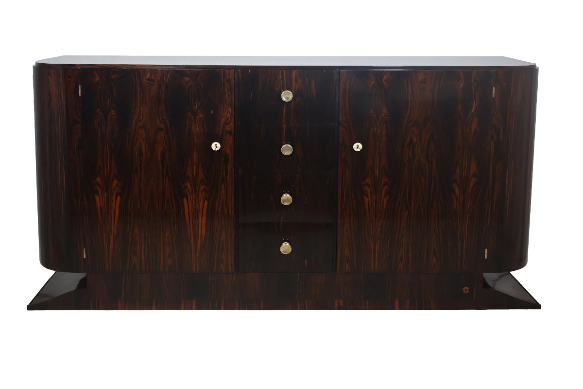 Art Deco-era Macassar Ebony Sideboard