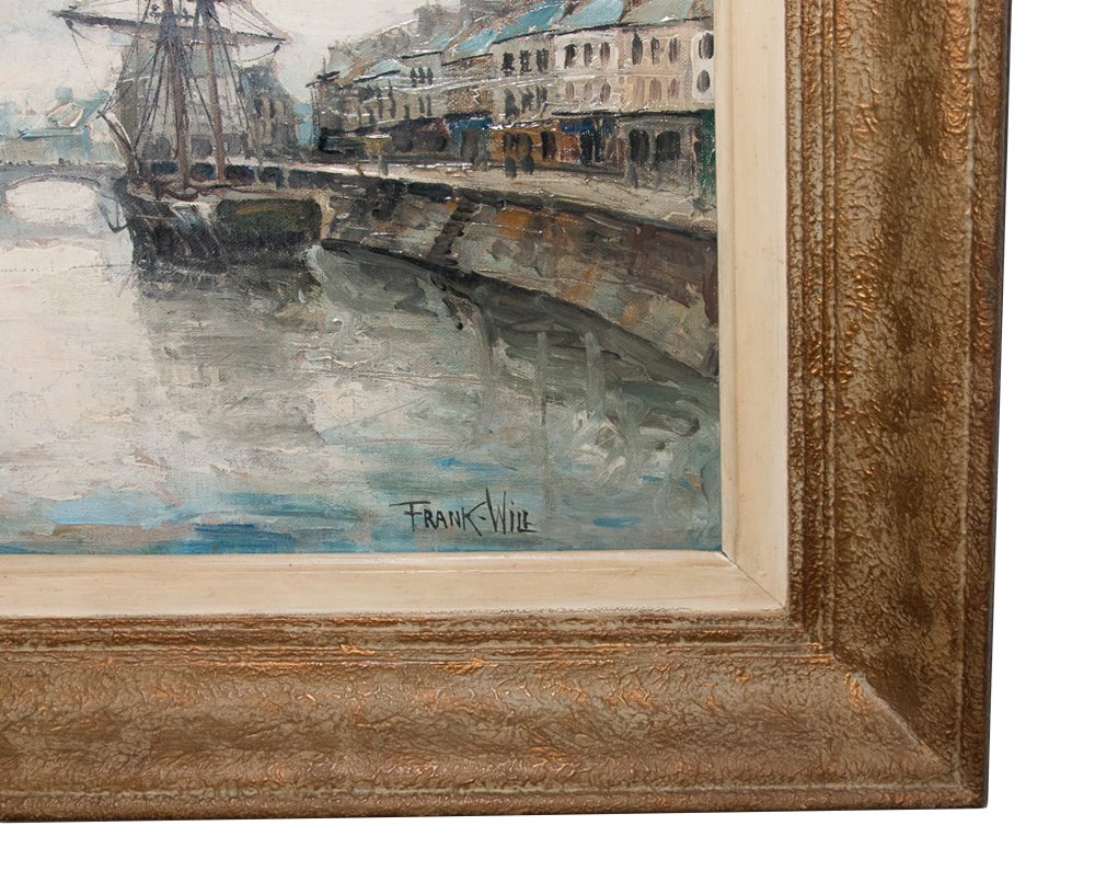 Oil On Canvas  The Port Of Isigny-sur-mer, Frank Will 1900–1951-photo-2