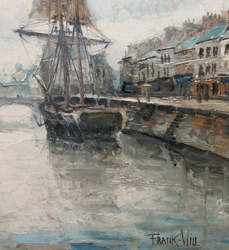 Oil On Canvas  The Port Of Isigny-sur-mer, Frank Will 1900–1951-photo-4