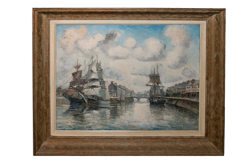 Oil On Canvas  The Port Of Isigny-sur-mer, Frank Will 1900–1951