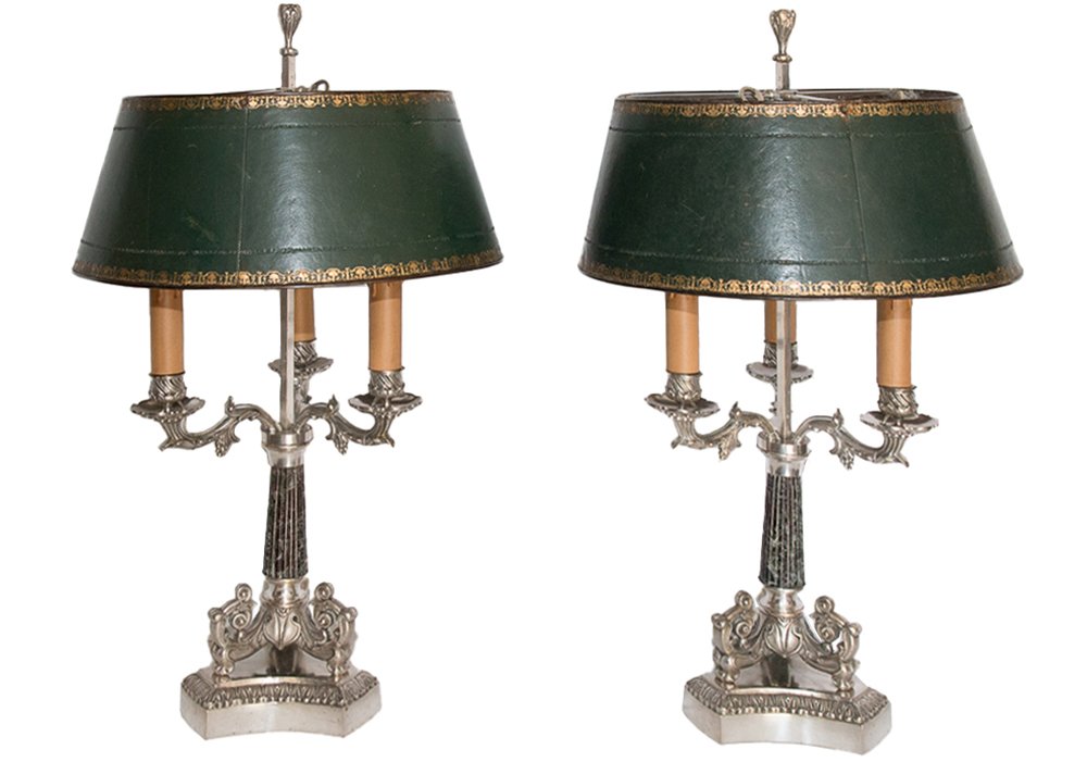 Paire de lampes bouillottes d’époque Restauration