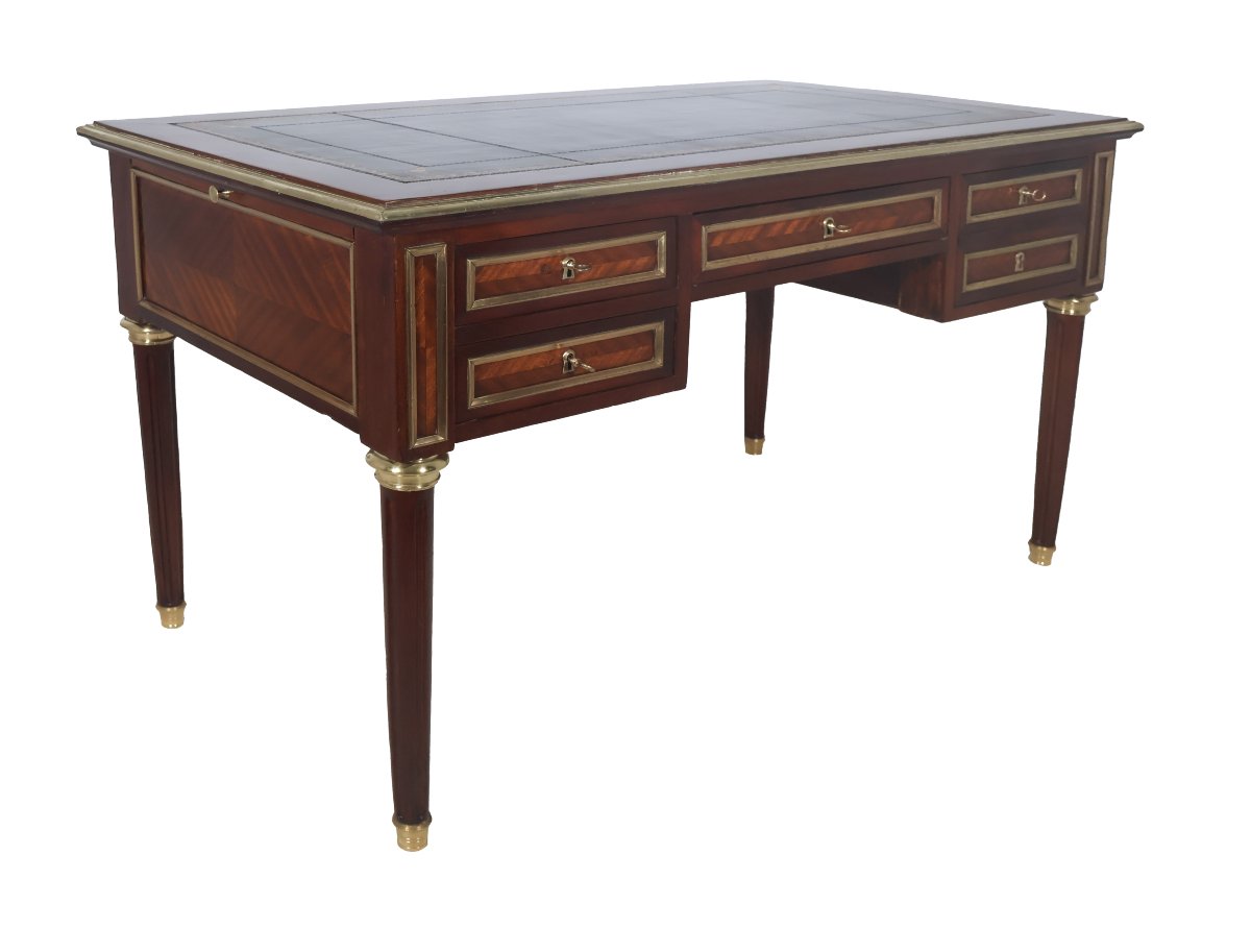 Louis XVI-style Pull-out Tray, Late 19th Century, Bureau De Siècle-photo-3