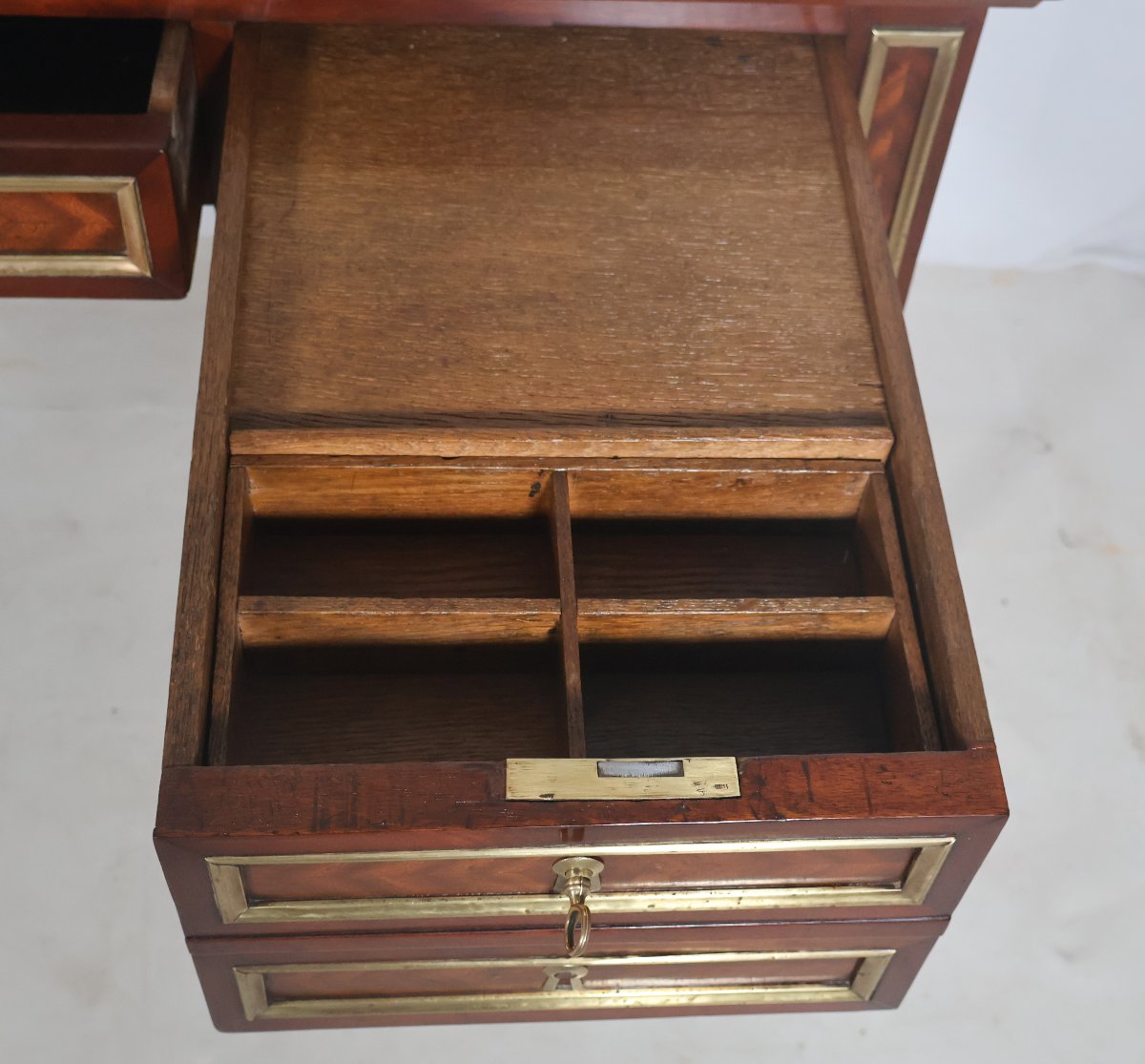 Louis XVI-style Pull-out Tray, Late 19th Century, Bureau De Siècle-photo-2
