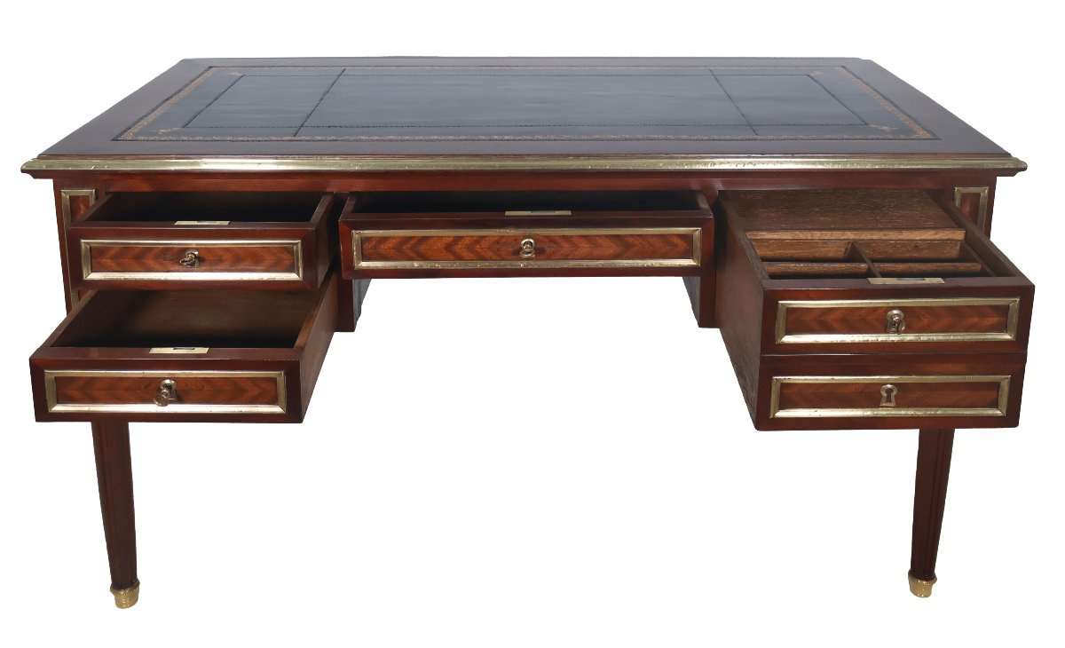 Louis XVI-style Pull-out Tray, Late 19th Century, Bureau De Siècle-photo-3