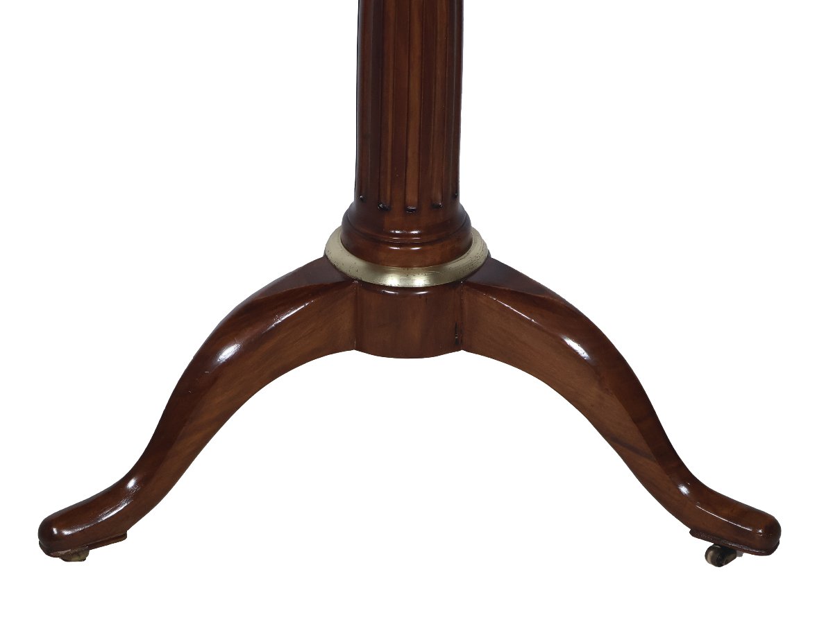 Swivel-top Mahogany Side Table, St. Louis XVI Style, Late 19th Century -photo-5