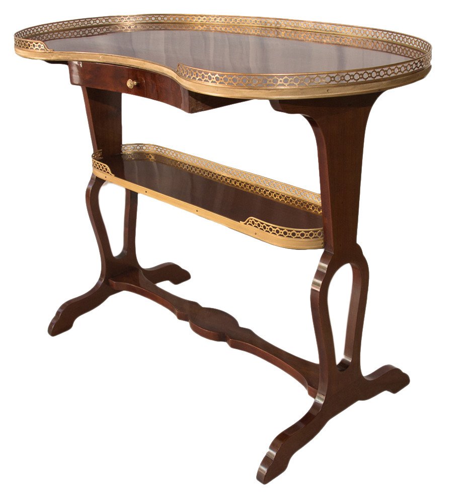Table rognon En Acajou Style Louis XVI Fin 19ème-photo-3