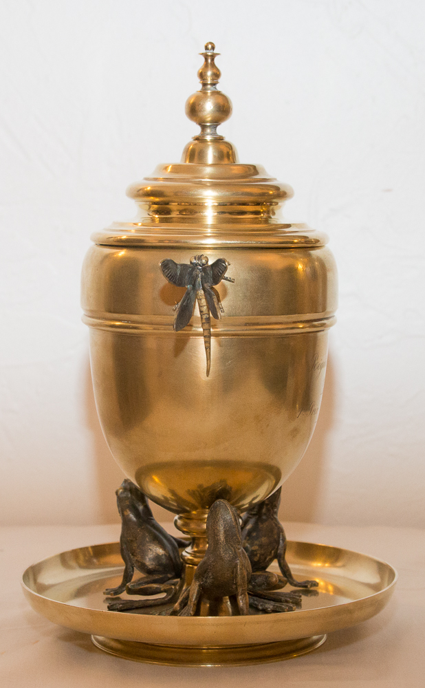 Coupe En Bronze Doré Signée "Maison Alphonse Giroux" 1870-photo-3