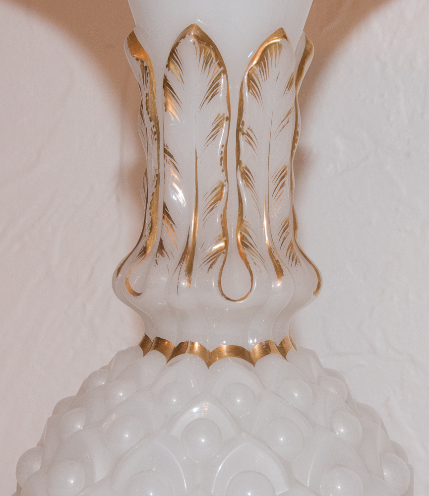 In Baccarat Opaline Vases Pair Circa 1850-photo-4