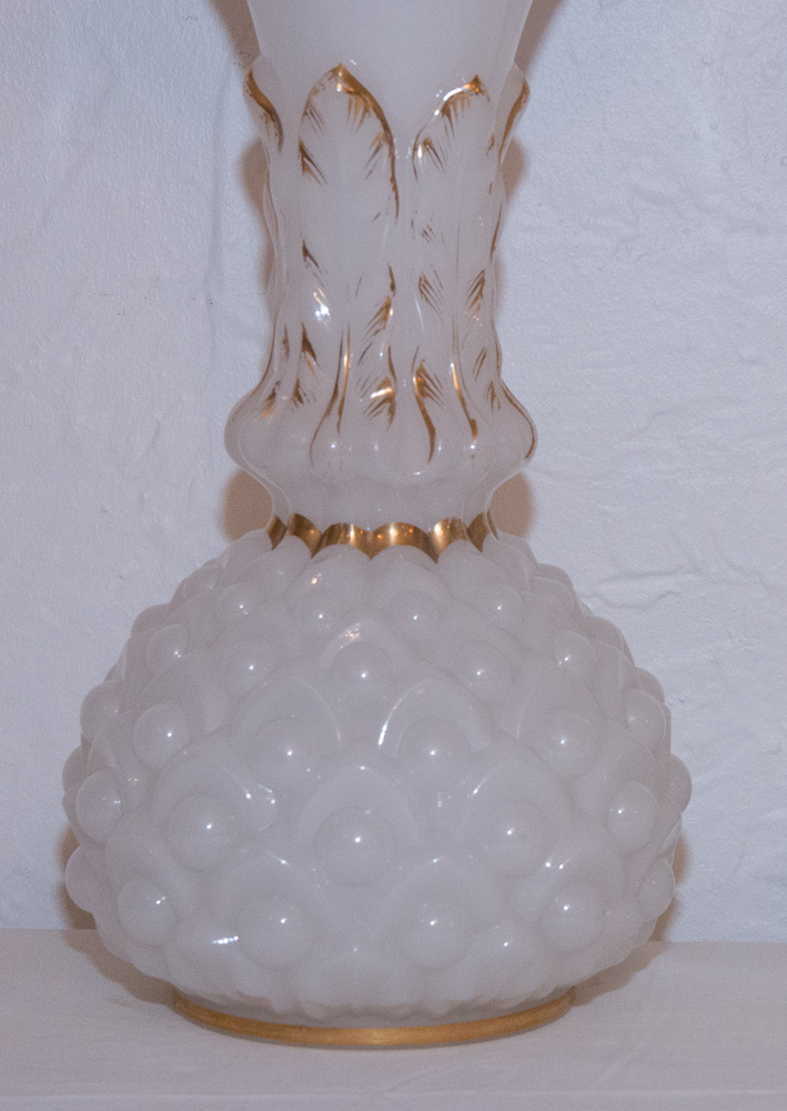 In Baccarat Opaline Vases Pair Circa 1850-photo-2