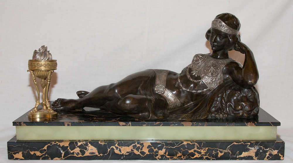 Odalisque En Bronze époque Art Déco Claude Mirval