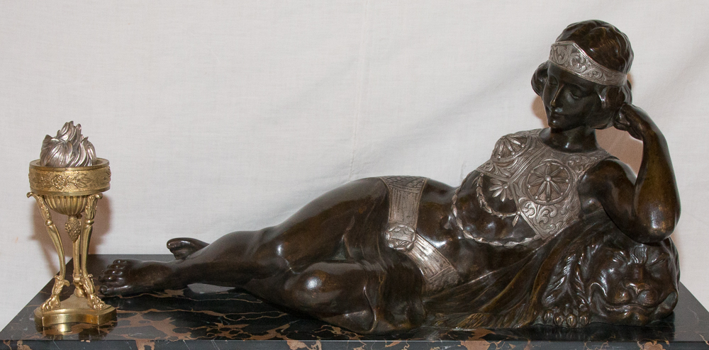 Odalisque En Bronze époque Art Déco Claude Mirval-photo-1