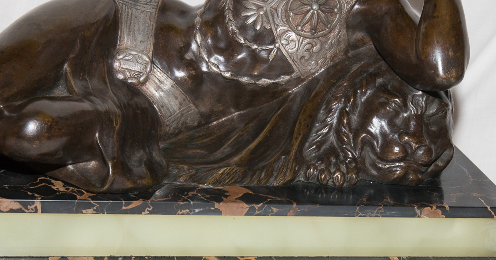 Odalisque En Bronze époque Art Déco Claude Mirval-photo-2