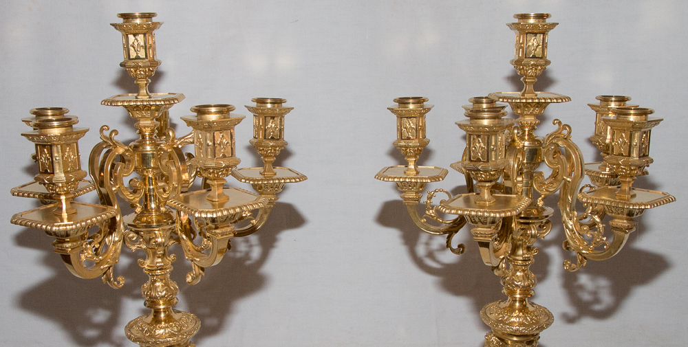 Pair Of Candelabra F Barbedienne Napoleon III-photo-2