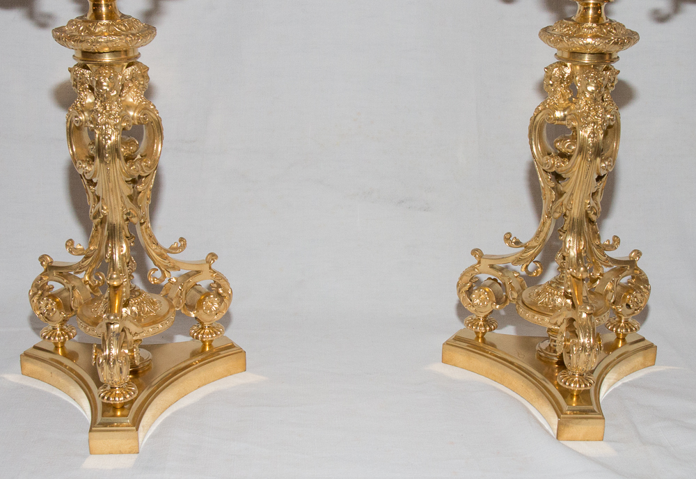 Pair Of Candelabra F Barbedienne Napoleon III-photo-3