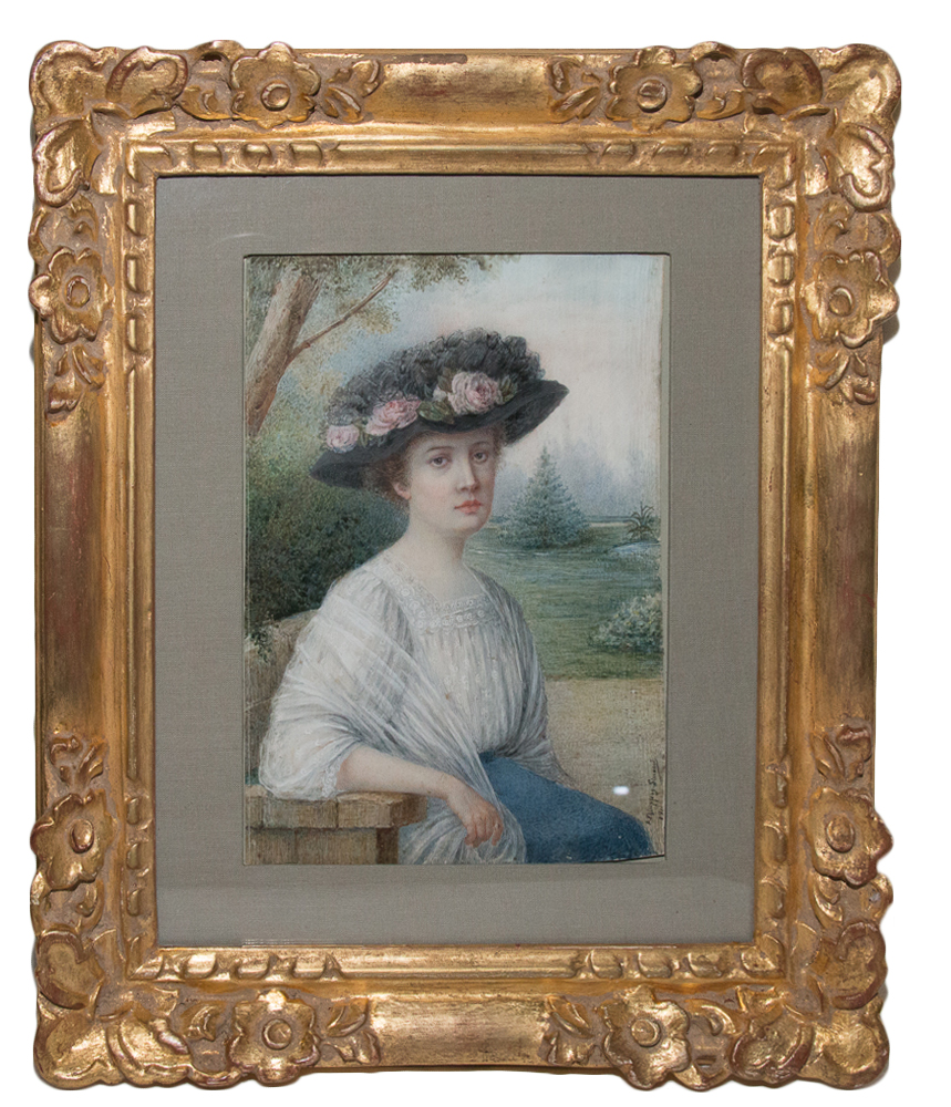 Portrait Of A Young Elegant By A Philippon Simonet Dated 1910