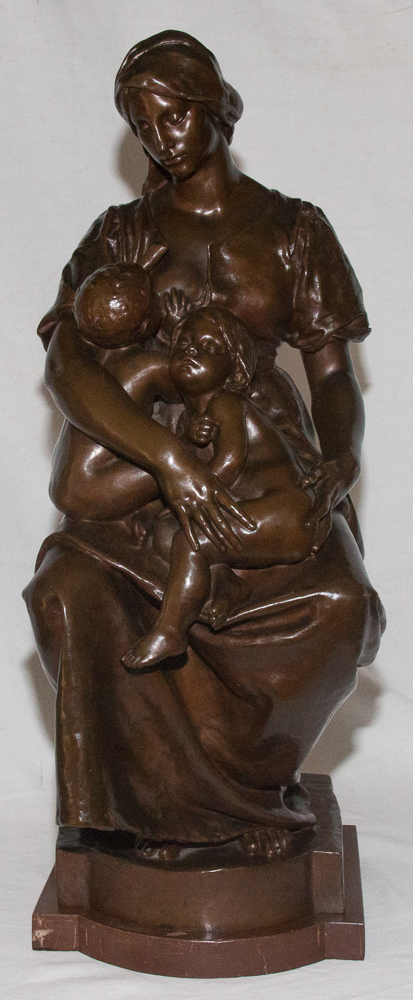 Bronze "maternity" Signed Paul Dubois 1829-1905