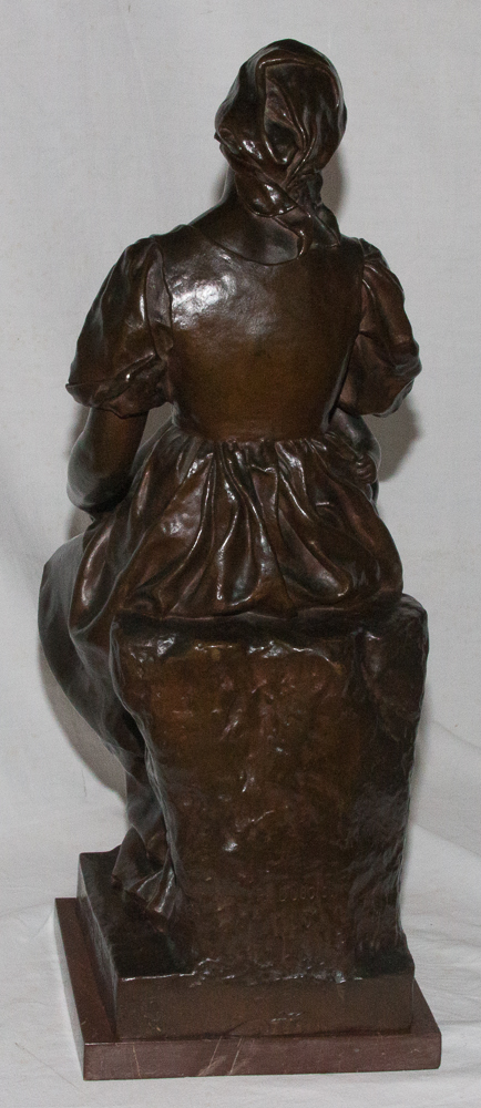 Bronze "maternity" Signed Paul Dubois 1829-1905-photo-2