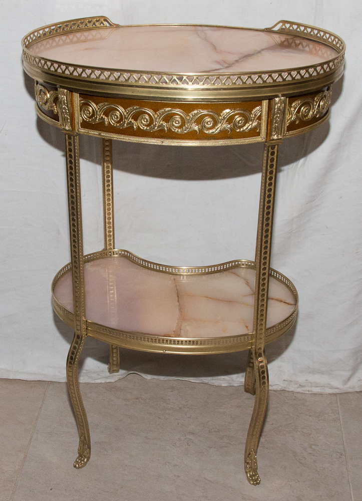 Pedestal Style Transition In Bronze And Onyx Circa 1880-photo-1