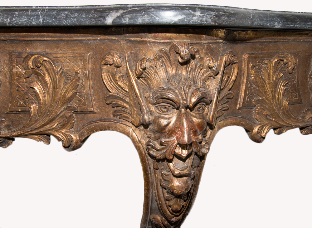 Angle Console Carved And Gilded Louis XV-photo-2