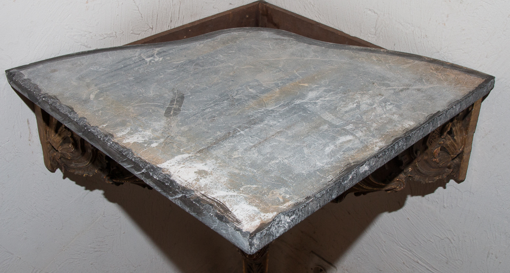 Console d'Angle En Bois Sculpté Et Doré époque Louis XV-photo-3