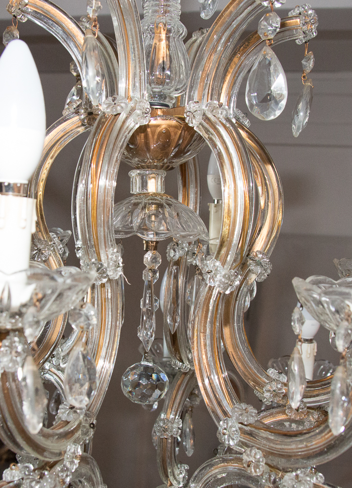 Lustre Marie-thèrese En Cristal De Bohème Années 1950-photo-3