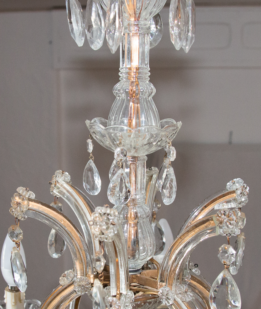 Lustre Marie-thèrese En Cristal De Bohème Années 1950-photo-4