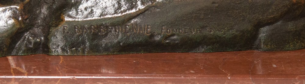 Barye Antoine-louis (1795-1875) Tigre Saisissant Un Paon -photo-4