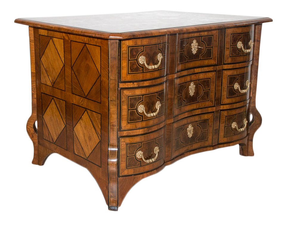 Mazarine Commode In Marquetry Louis XIV Period-photo-3