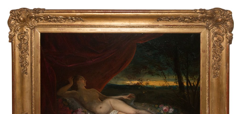 Naked Wife Lying Jean Louis Victor Viger Du Vigneau (1819-1879)-photo-2