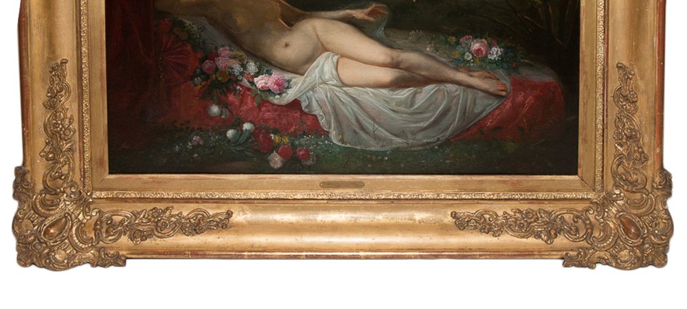 Naked Wife Lying Jean Louis Victor Viger Du Vigneau (1819-1879)-photo-3