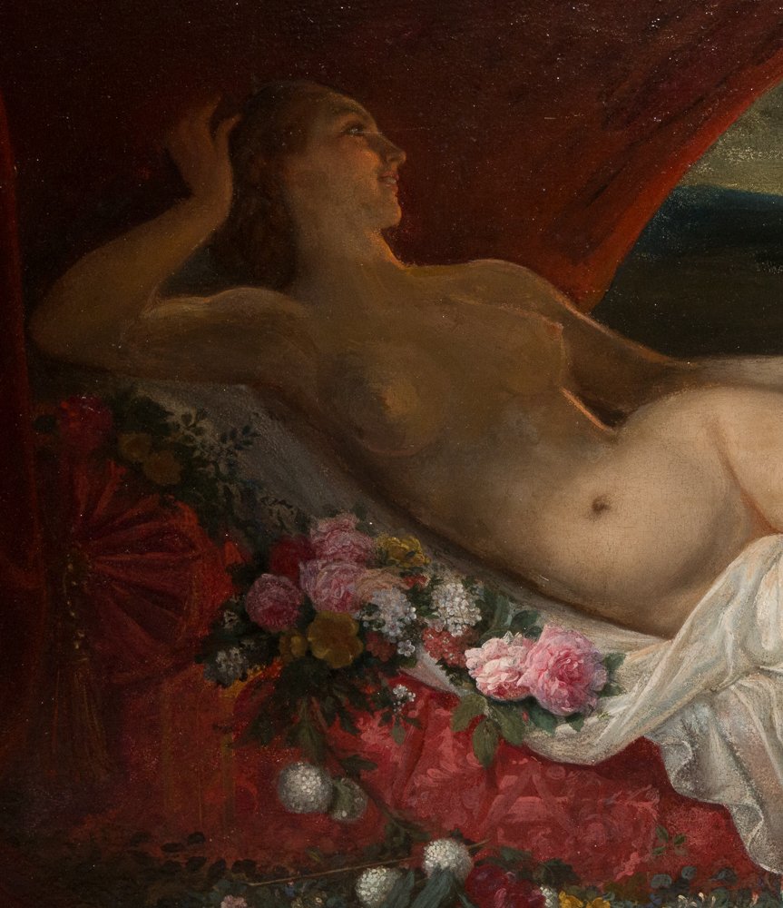 Naked Wife Lying Jean Louis Victor Viger Du Vigneau (1819-1879)-photo-5