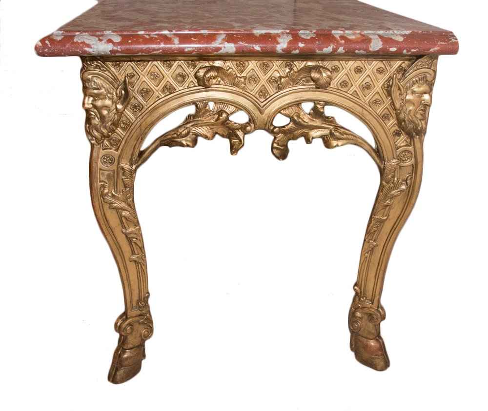 Regency Carved And Gilded Wood Console-photo-4