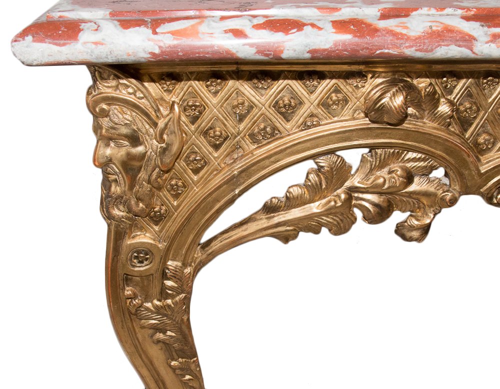 Regency Carved And Gilded Wood Console-photo-6