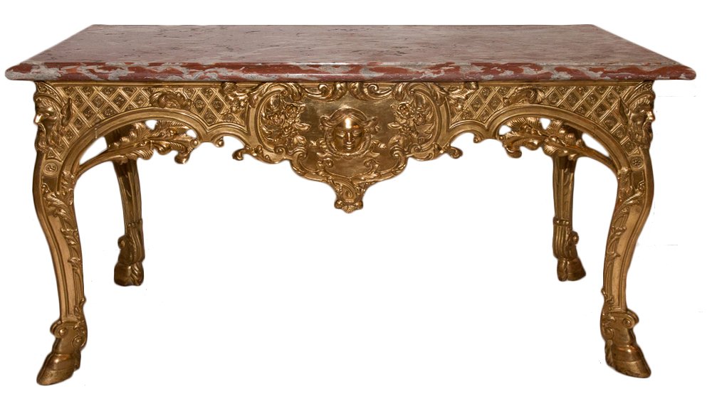 Regency Carved And Gilded Wood Console