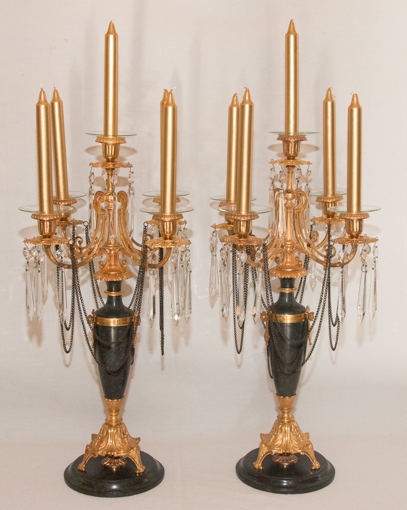 Pair Of Candelabra Directoire Style Nineteenth Century-photo-2