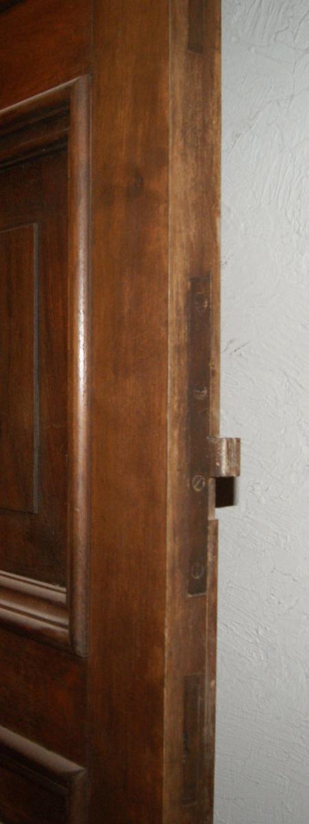 Great Pair Of Doors In Walnut Solid Early 20th Century-photo-5