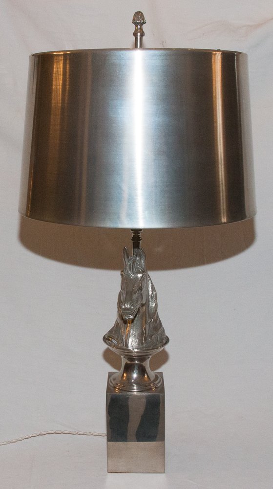 Horse Head Lamp Maison Charles Circa 1970-photo-3