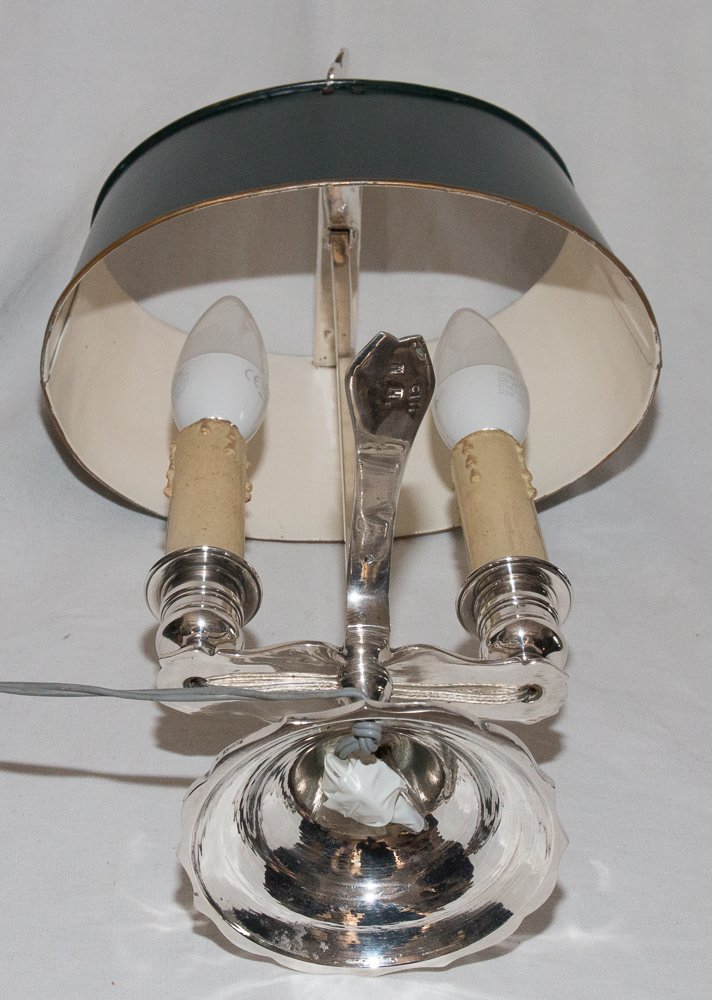 Hot Water Bottle Lamp In Silvered Bronze A Mourier Circa 1930-photo-7