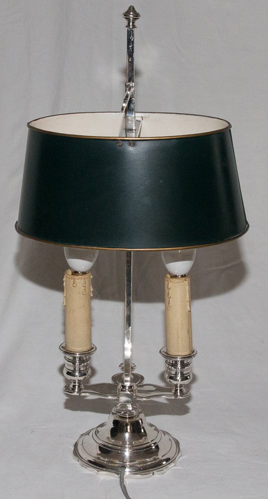 Hot Water Bottle Lamp In Silvered Bronze A Mourier Circa 1930-photo-8