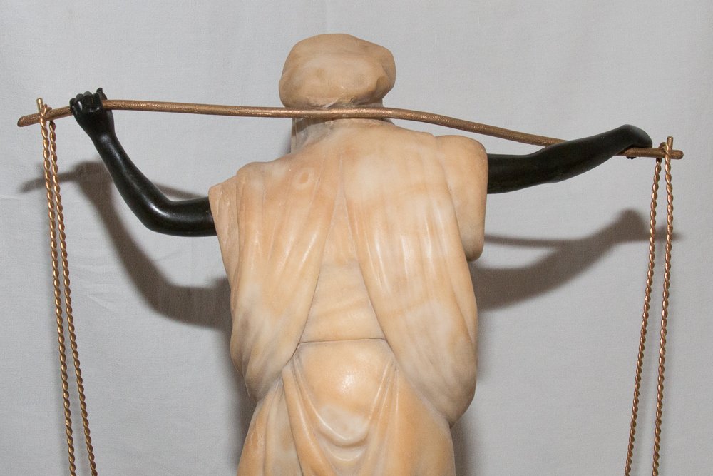 The Water Carrier In Alabaster And Bronze Dominique Alonzo-photo-3