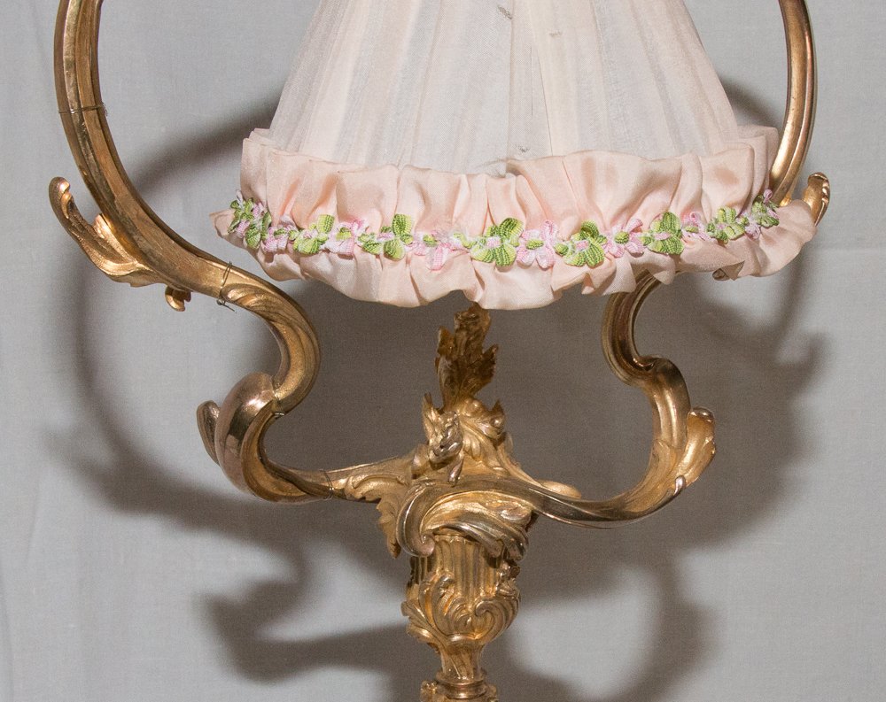 Living Room Lamp In Gilt Bronze Maurice Thibault Paris-photo-5