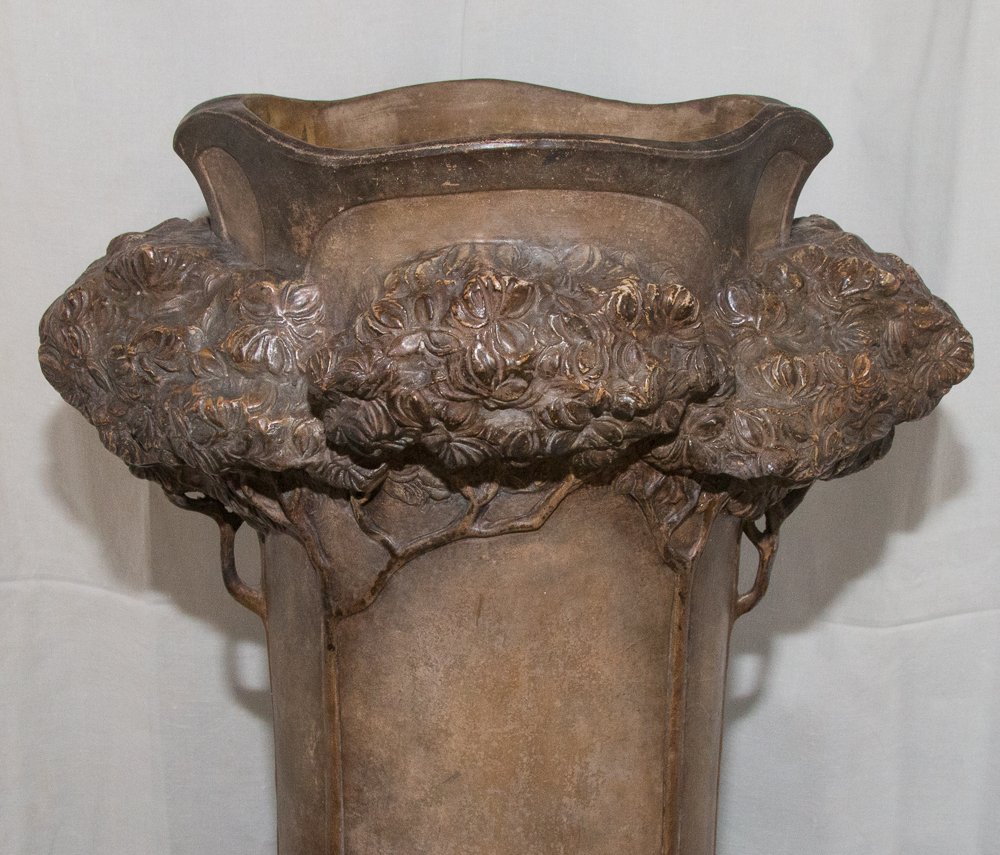 Grand Vase En Terre Cuite Lavergne ,goldscheider Circa 1900-photo-4