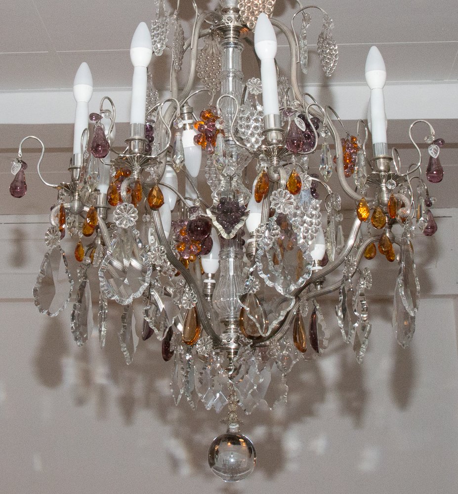 Lustre Cage Maison Bagues Circa 1920-photo-2