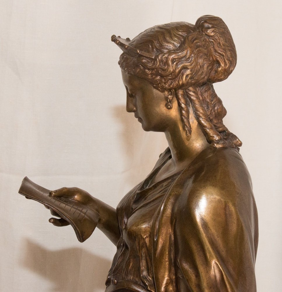 Bronze La Liseuse  L Grégoire 1840-1890-photo-4