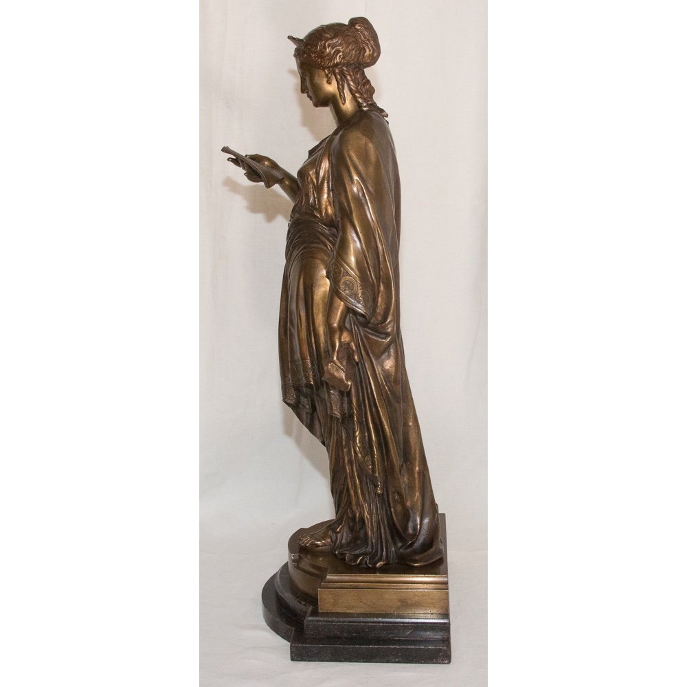 Bronze La Liseuse  L Grégoire 1840-1890-photo-2