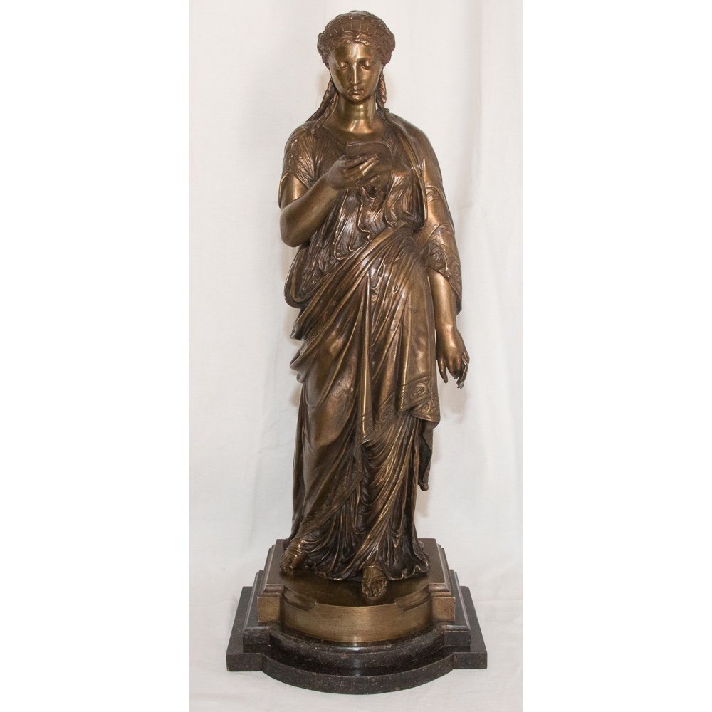 Bronze La Liseuse  L Grégoire 1840-1890-photo-8
