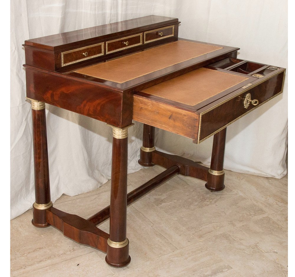 Empire Mahogany Tiered Desk-photo-5