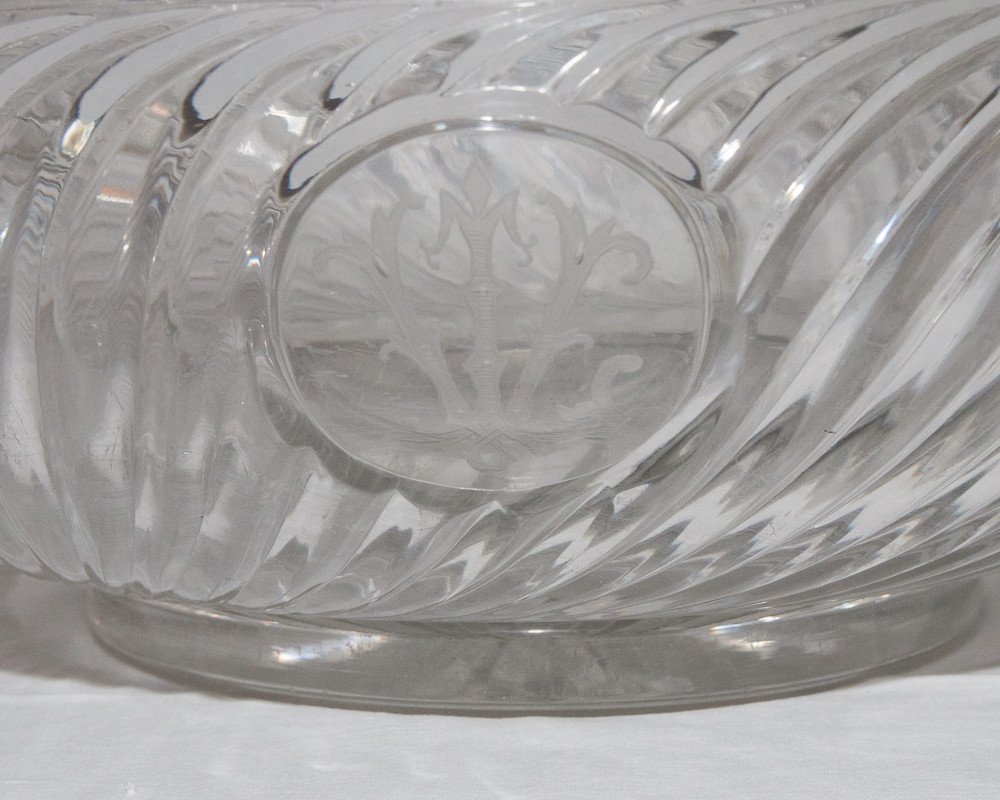  Grande Coupe Baccarat Et Argent Massif Fin XIXe-photo-2