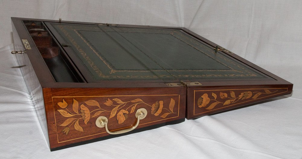 Coffret écritoire Hollandais De Voyage  époque XVIIIe Siècle-photo-2